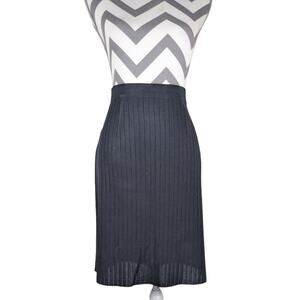 Exclusively Misook Easy Wear Black Ribbed Skirt Size XL